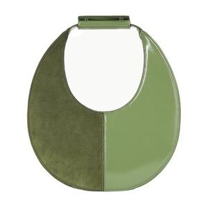 STAUD Two-Tone Avocado Green Shoulder Bag